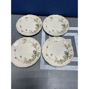 SET OF 4 EPOCH SUMMER HILL SALAD PLATES 7 5/8" No Chips Cracks Or Crazing